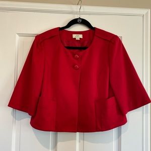 Ann Taylor loft red swing jacket size 6